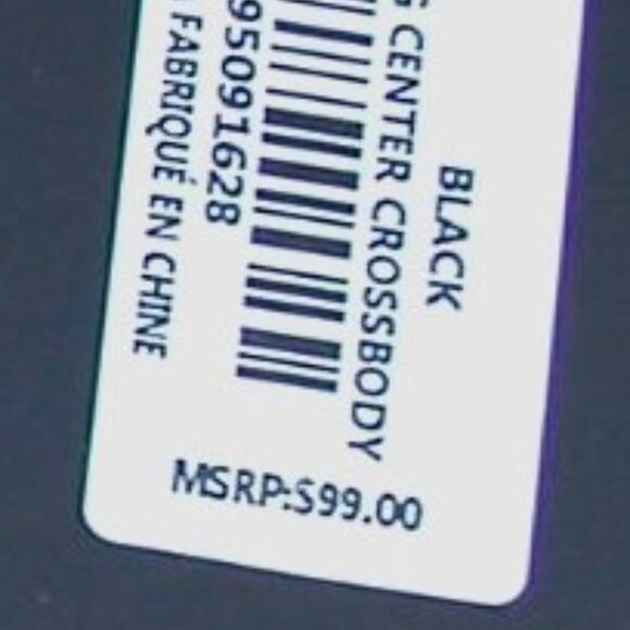 Badgley Mischka Black Quilted Vegan Leather Crossbody Bag With Gold Chain Strap - Picture 2 of 4